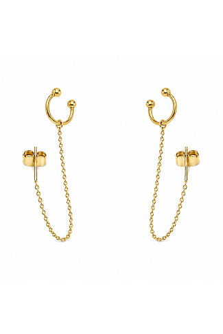 GOLD Maris Chain Ear Cuff Earrings
