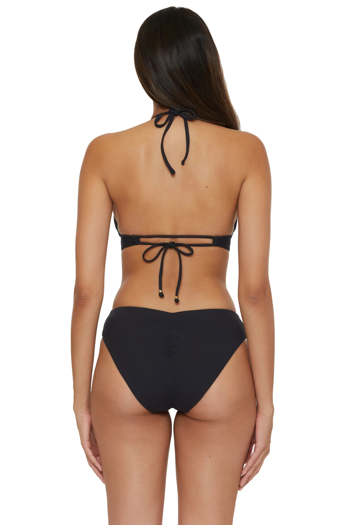 BLACK Mira Banded Halter Bikini Top image number 2