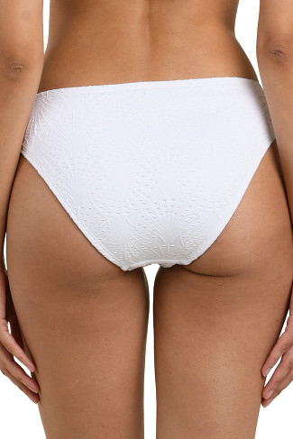 WHITE Shellbound Loop Tie Hipster Bottom