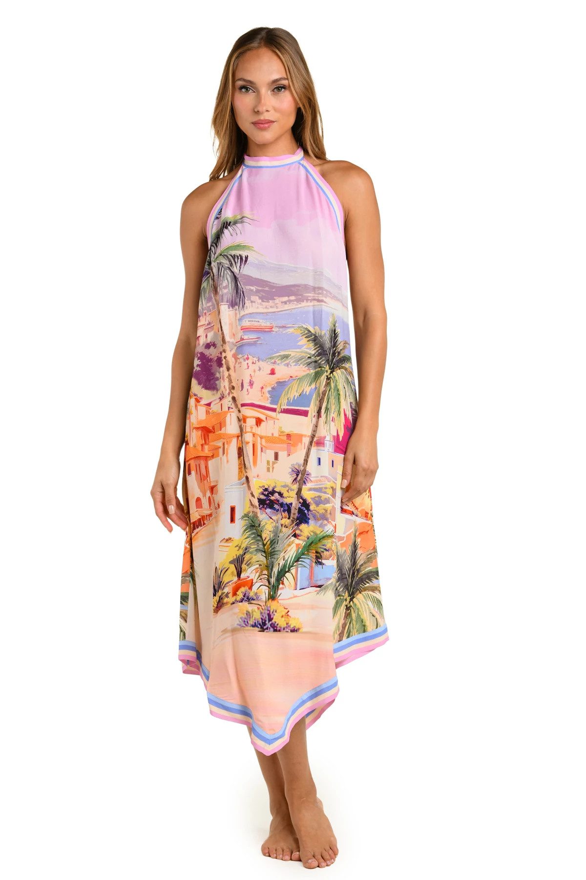 MULTI Elise Halter Midi Dress image number 1