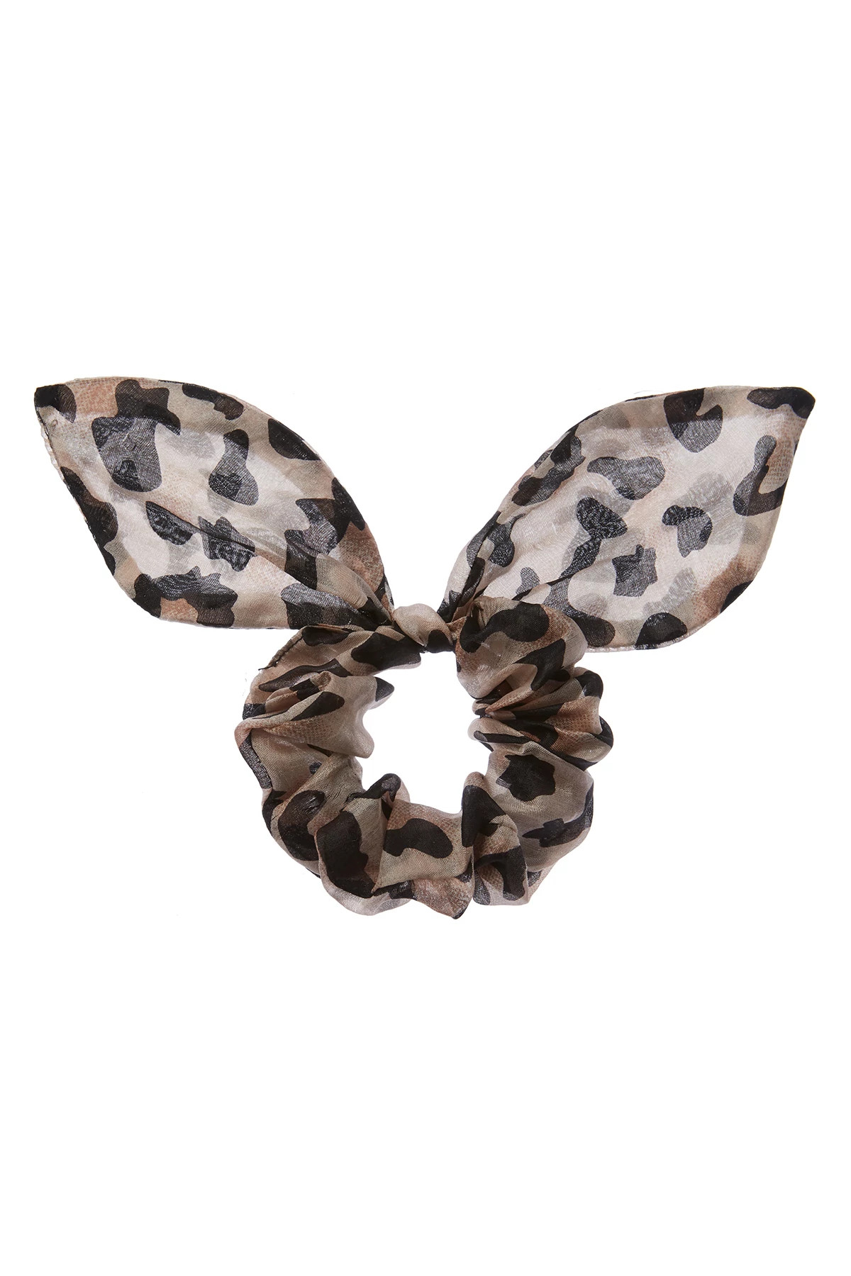 LEOPARD Leopard Silk Printed Hair Scrunchie image number 1