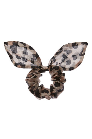 LEOPARD Leopard Silk Printed Hair Scrunchie