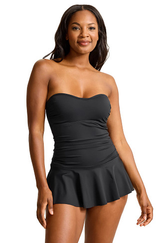 BLACK Sweetheart Bandeau Swimdress
