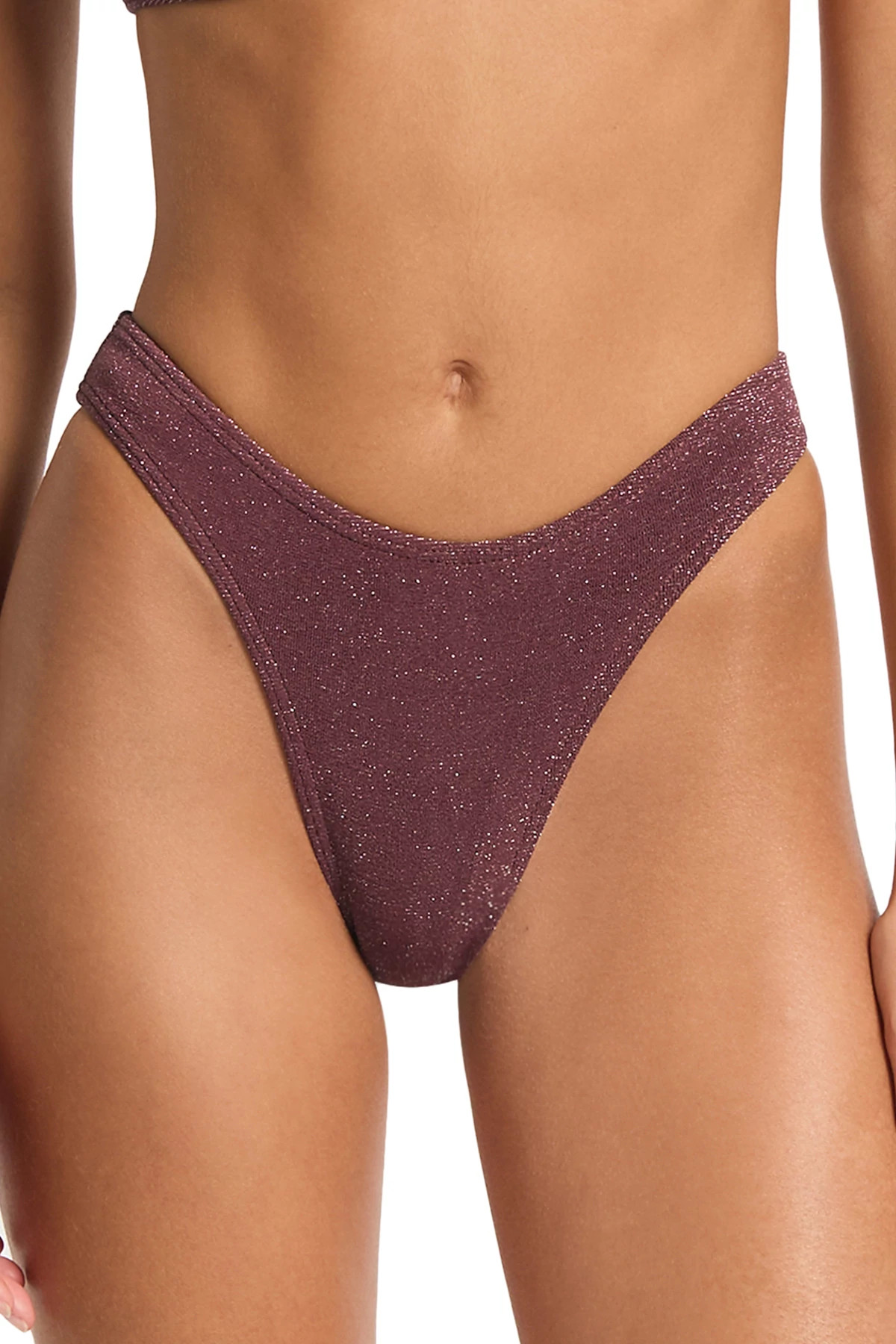 AMARENA LUREX Christy Brazilian Bikini Bottom image number 1