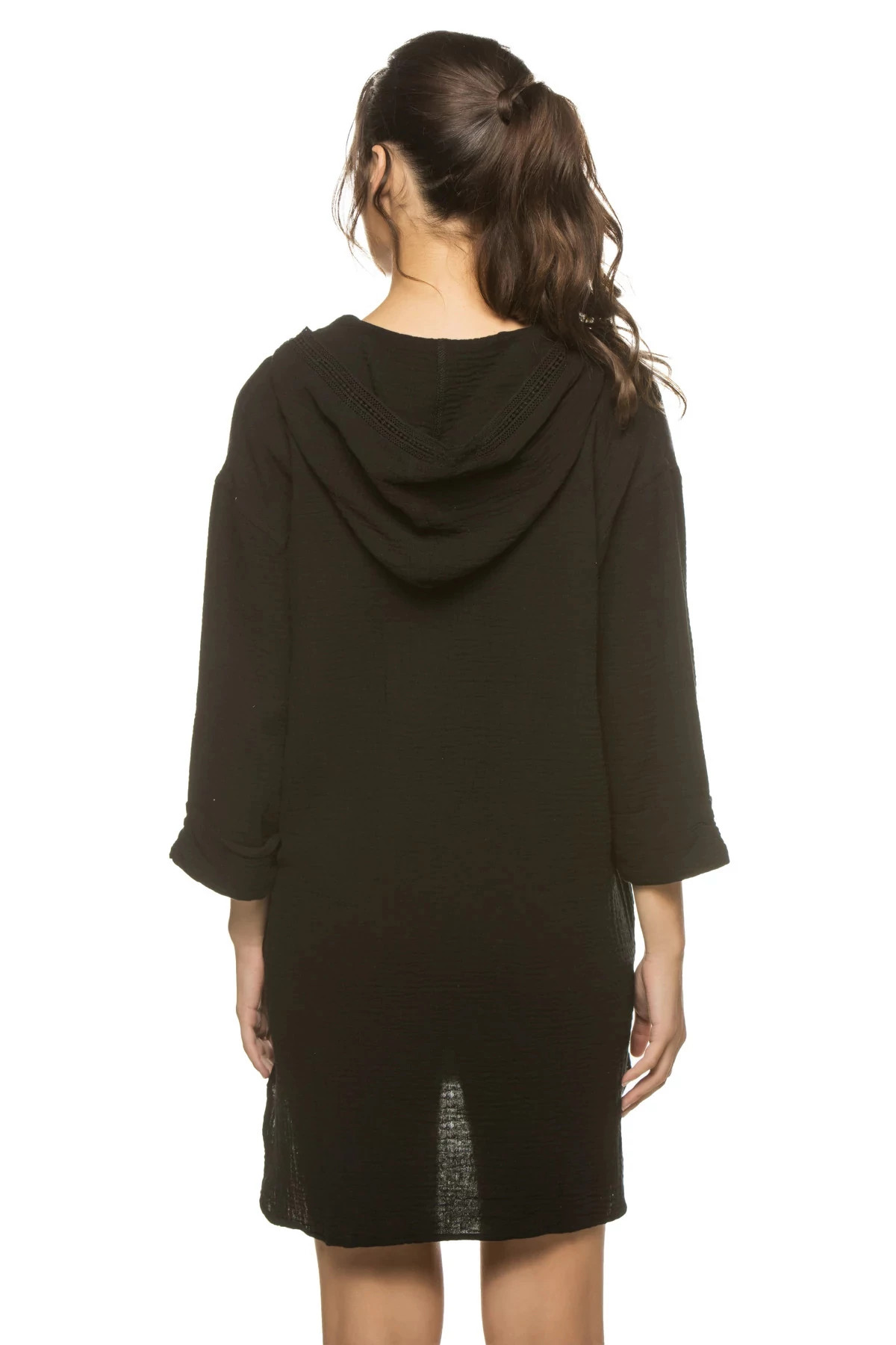 BLACK Seaside Hooded Tunic image number 2