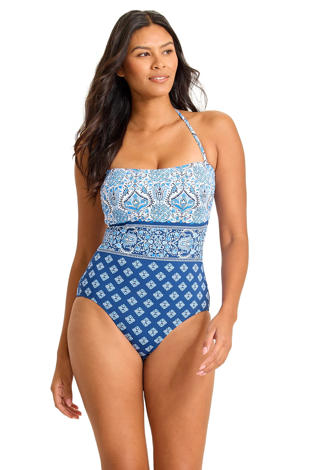 INDIGO TIDE Noble Pineapple Bandeau One Piece image number 3