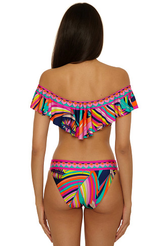 MULTI Off-The-Shoulder Ruffle Bandeau Bikini Top