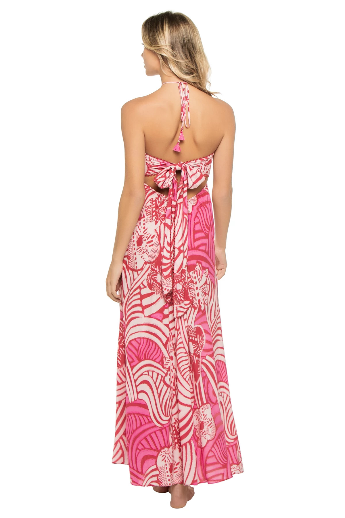 PINK JAPONISM PJP Carla Halter Maxi Dress image number 2