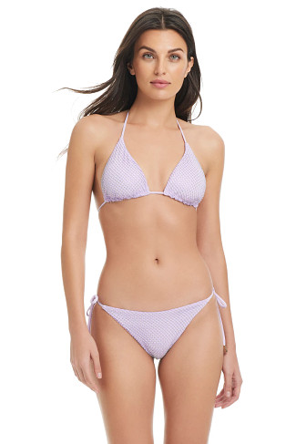 LAVENDER MACARON Rhinestone Triangle Bikini Top