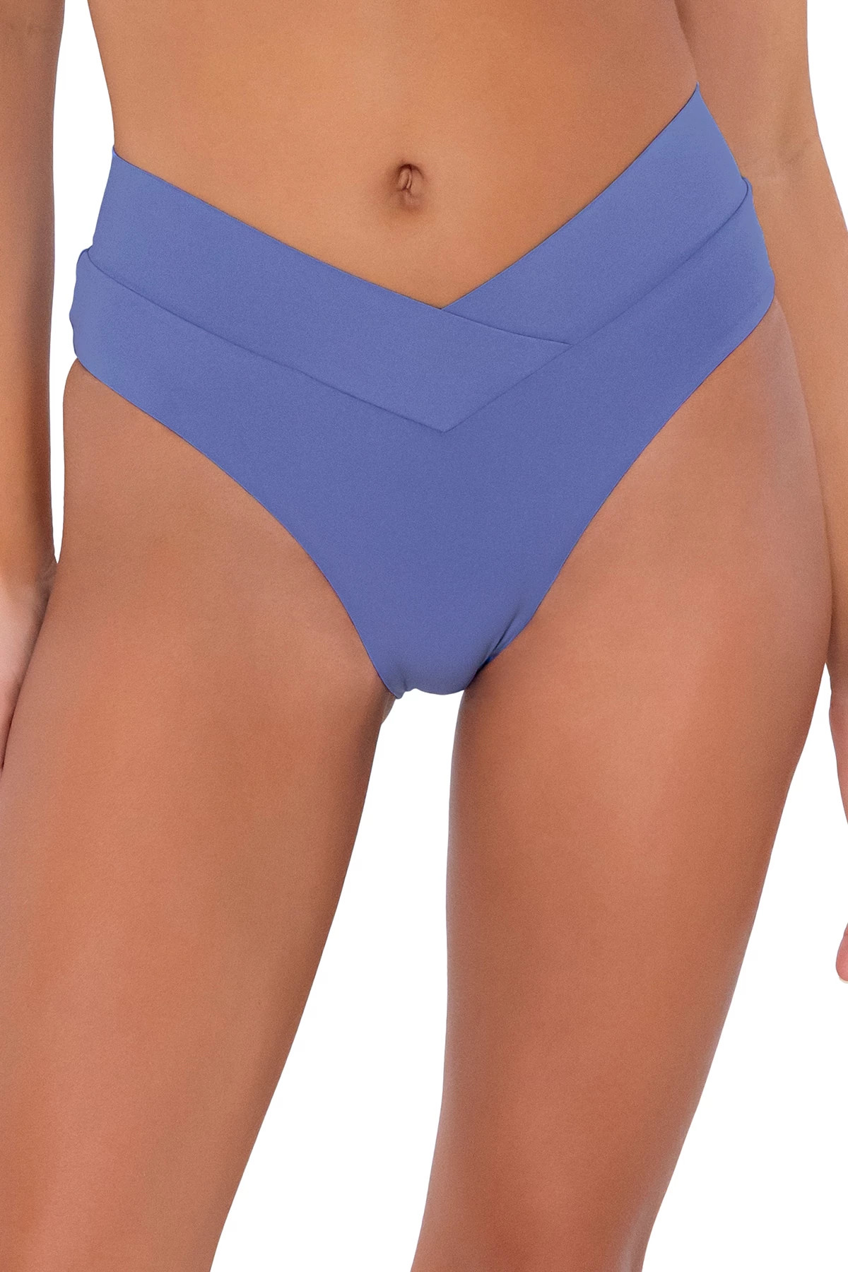 BLUE IRIS Delfina V Front High Waist Bikini Bottom image number 1