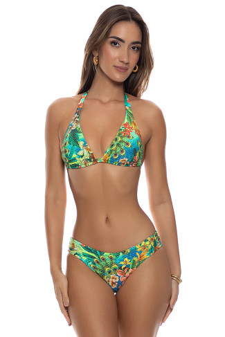 MULTI Jungle Print Triangle Bikini Top