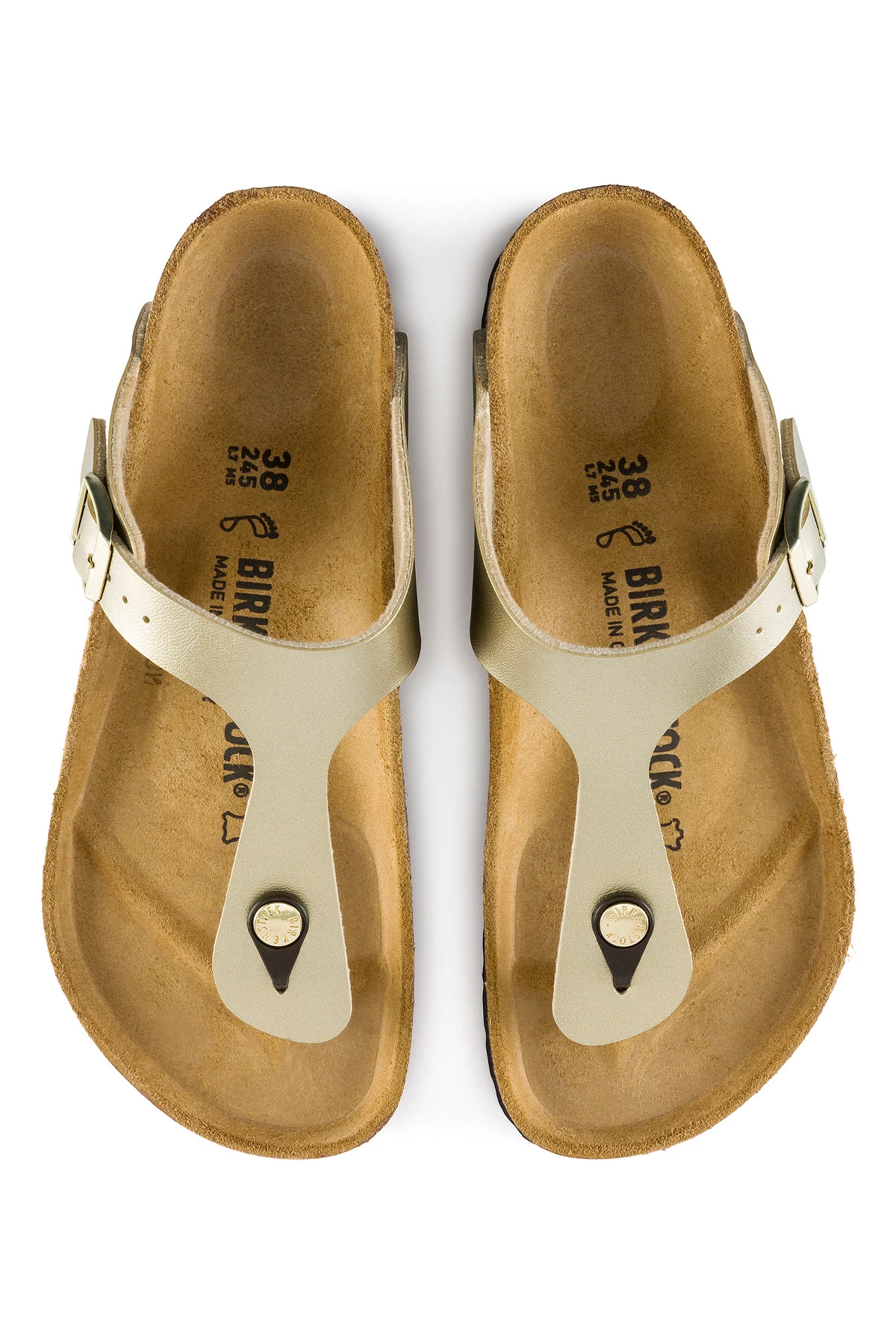 GOLD Gizeh Birko-Flor Sandals image number 1