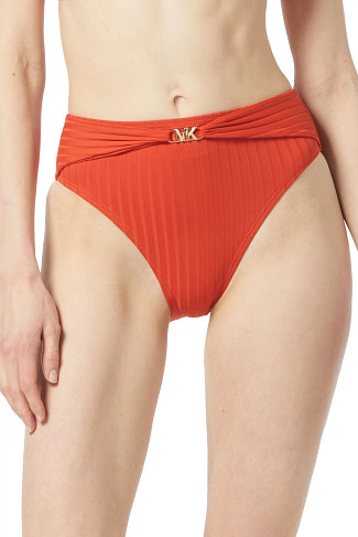 Michael Kors Triangle Ring Bikini Top L & Ring Bikini Bottoms M