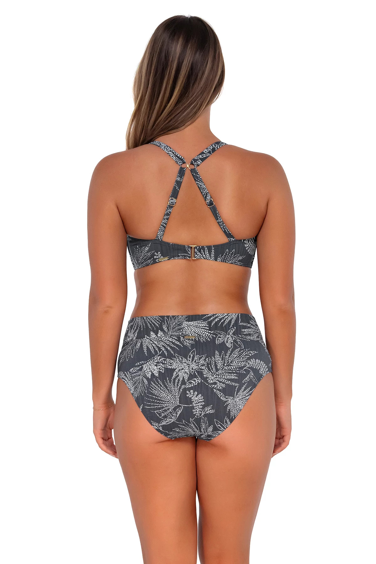 FANFARE SEAGRASS TEXTURE Taylor Underwire Bralette Bikini Top (E-H Cup) image number 3