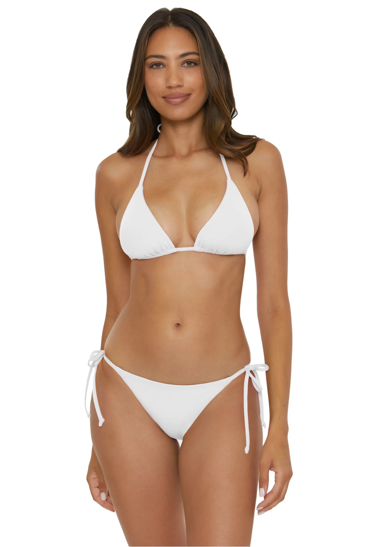 WHITE Cheryl Triangle Bikini Top image number 1