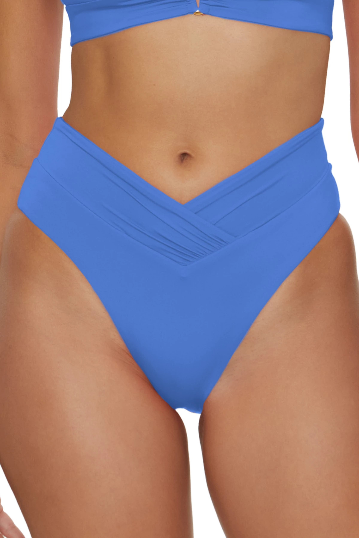 CORNFLOWER Carolina High Waist Bikini Bottom image number 1