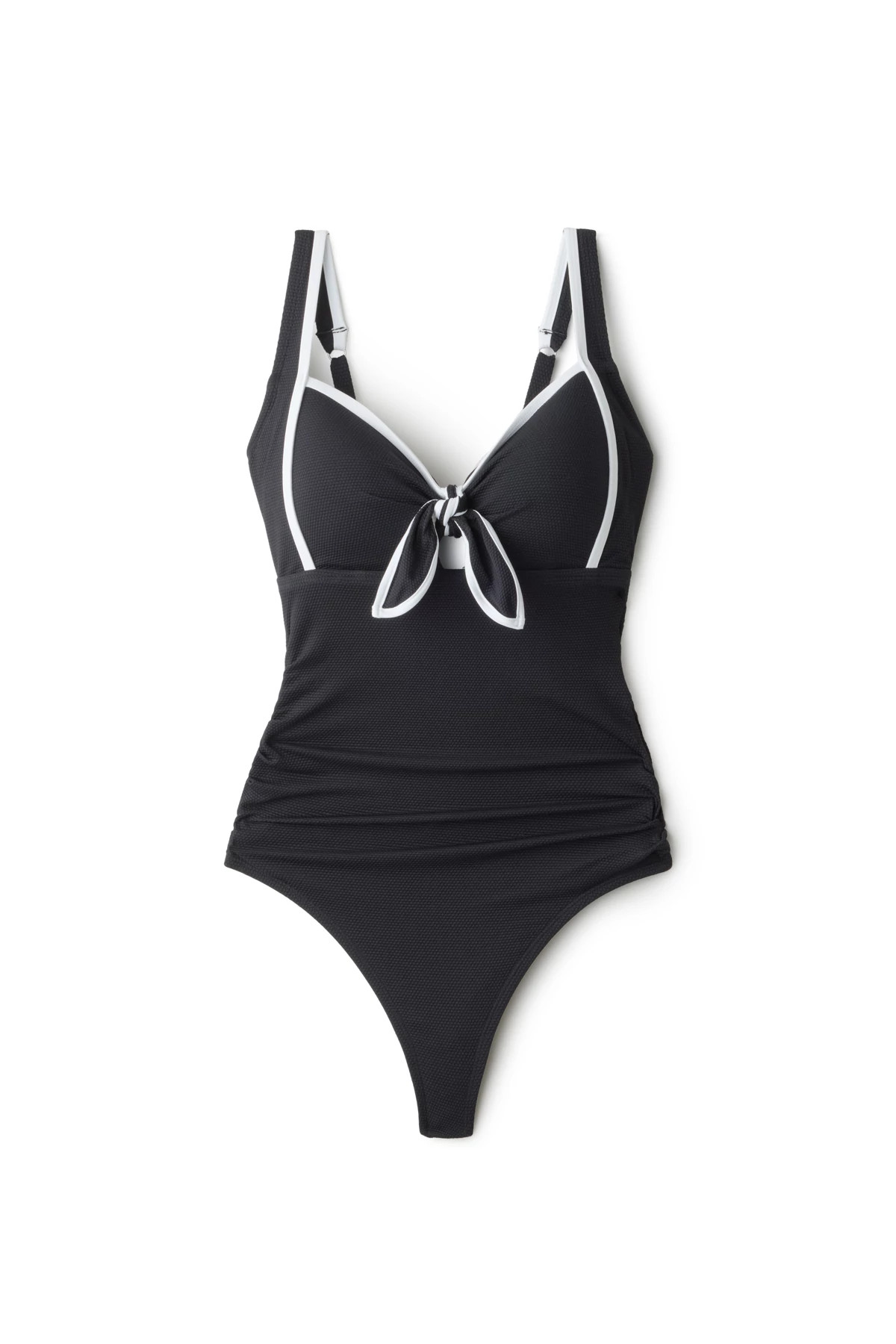 BLACK Island Cays Cabana Tie Front One Piece Swimsuit image number 3