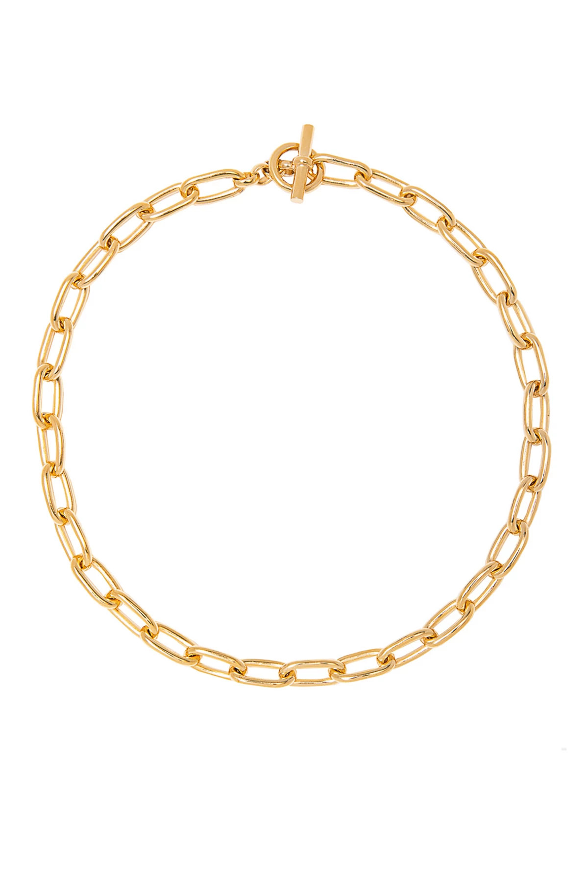 GOLD Small Gold Oval Chain Necklace image number 1