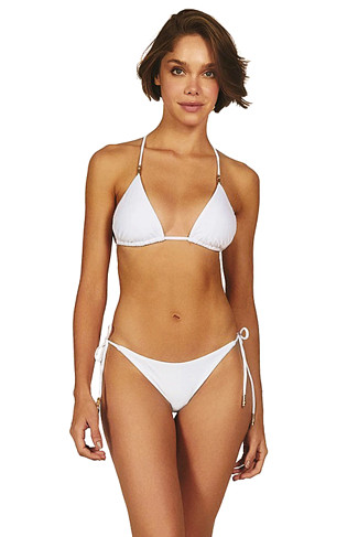 WHITE Lucy Sliding Triangle Bikini Top