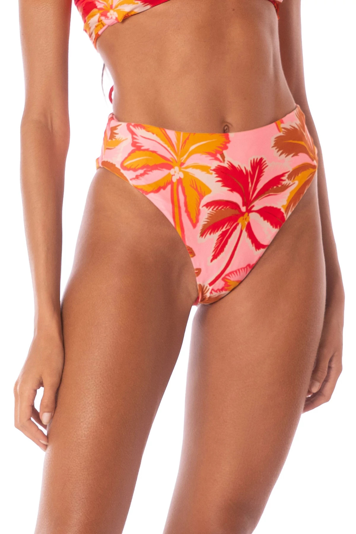 APPLE RED Wanderer Reversible High Rise Bikini Bottom image number 2