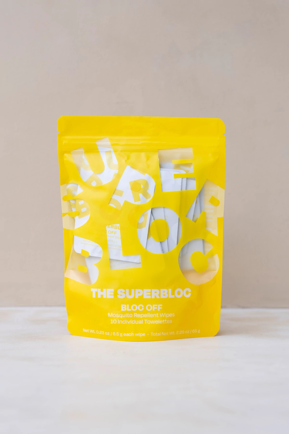 YELLOW Bloc Off Mosquito Repellent Wipes image number 2