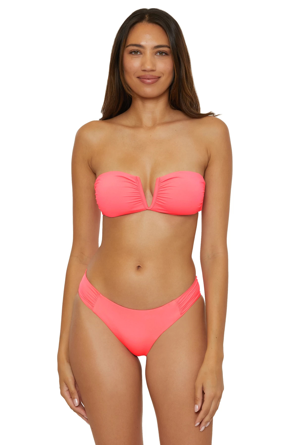 CORAL REEF Brinley Bandeau Bikini Top image number 1