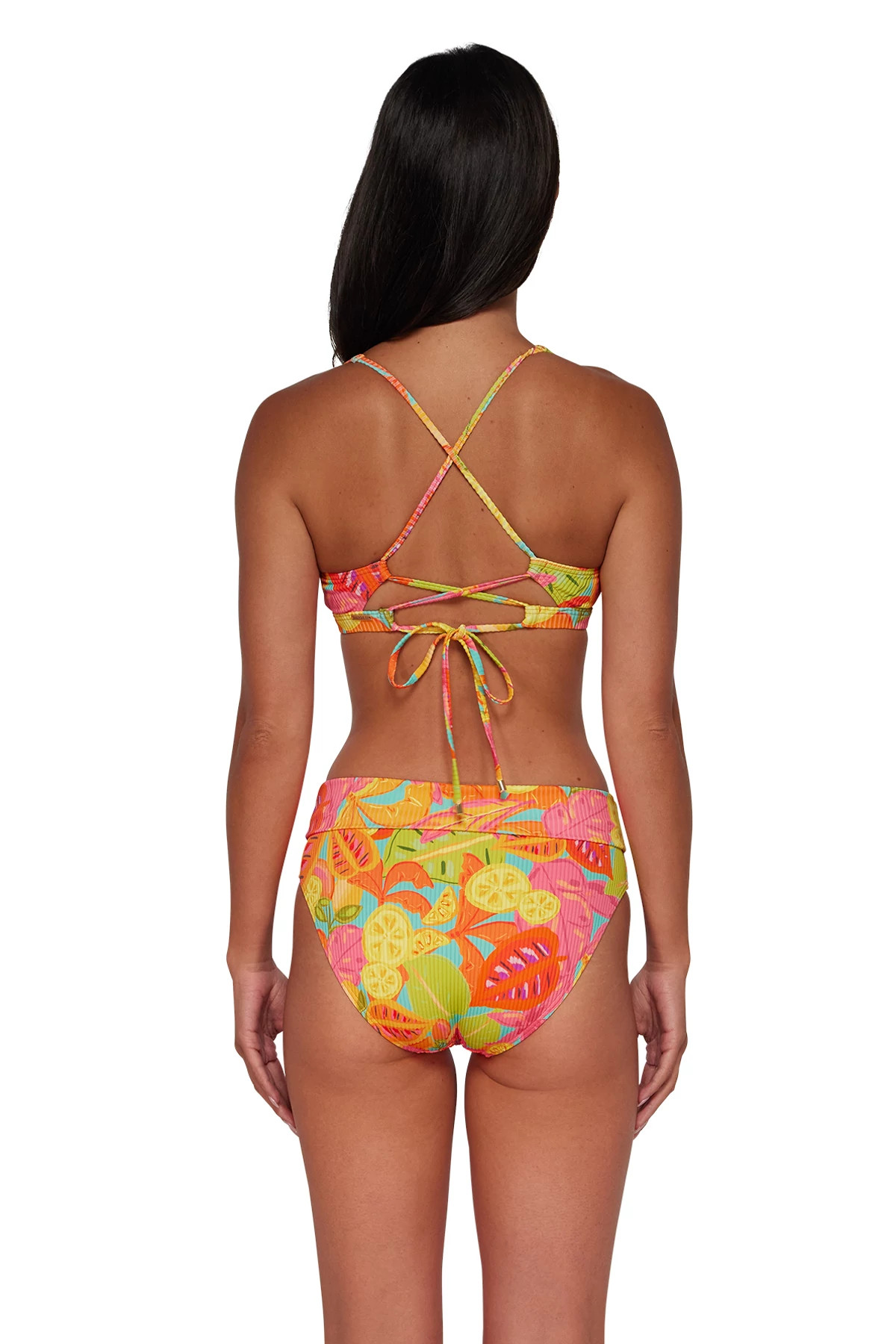 CITRUS GROVE SANDBAR RIB Brandi Bralette Bikini Top image number 4