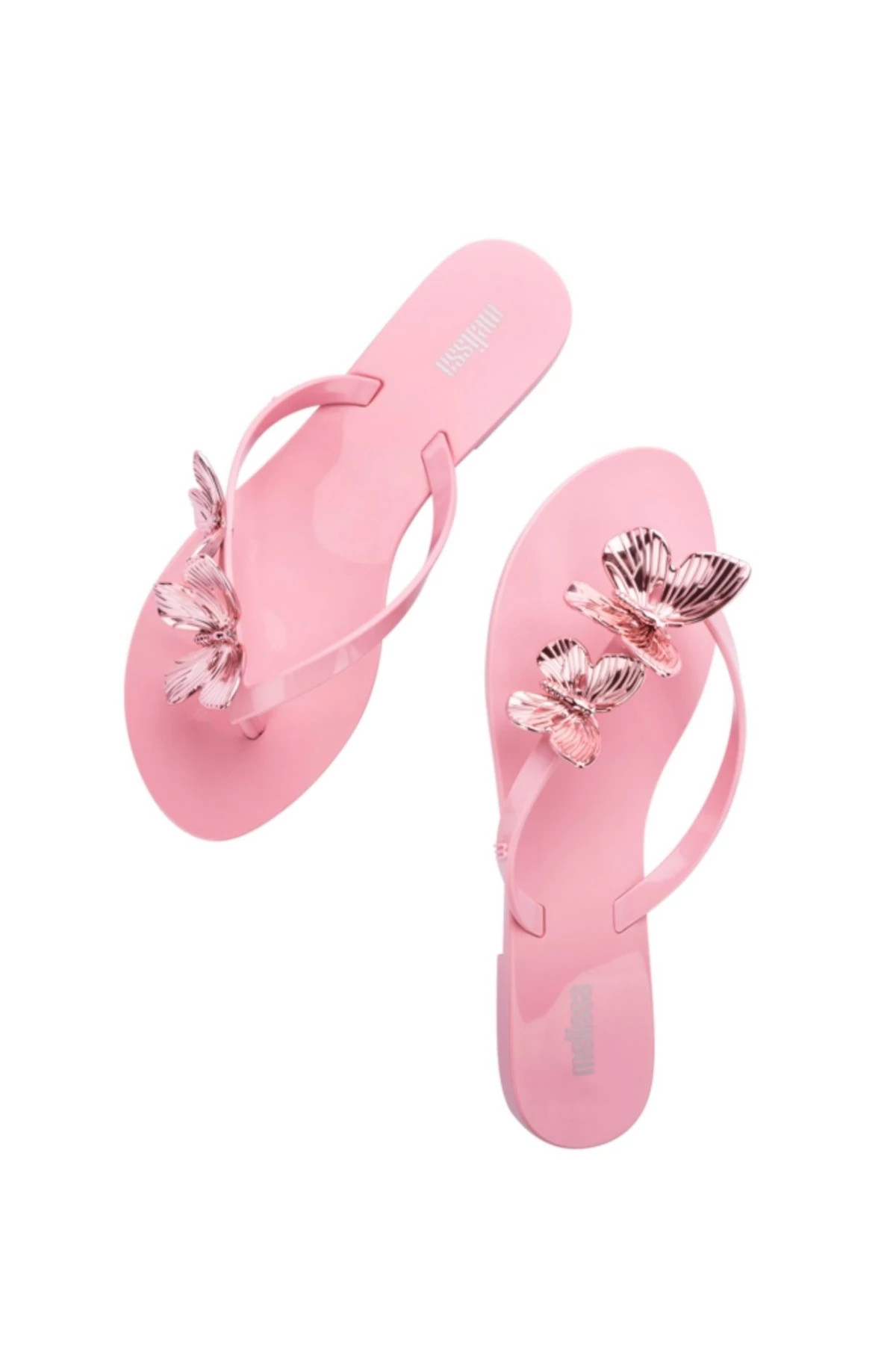 PINK Harmonic Butterfly Flip Flops image number 2
