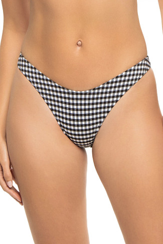 BLACKBERRY GINGHAM Enzo Brazilian Bikini Bottom