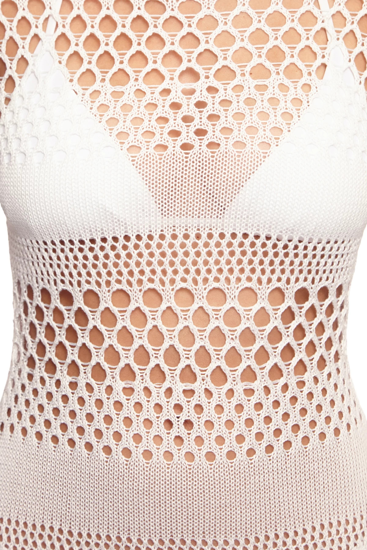 WHITE Treasure Island Crochet Cover Dress image number 3