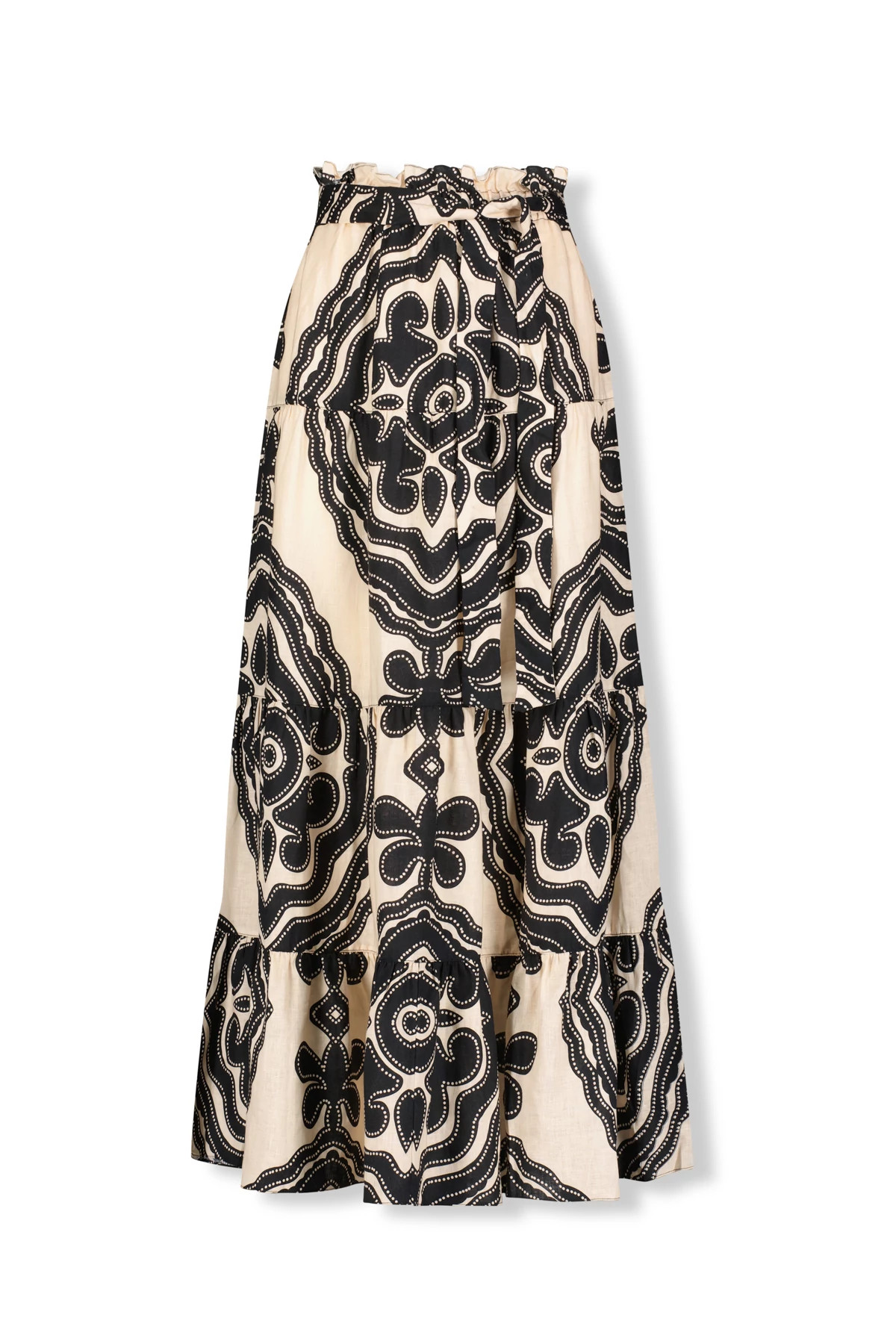 NIKU CREAM Sanaa Linen Maxi Skirt image number 4