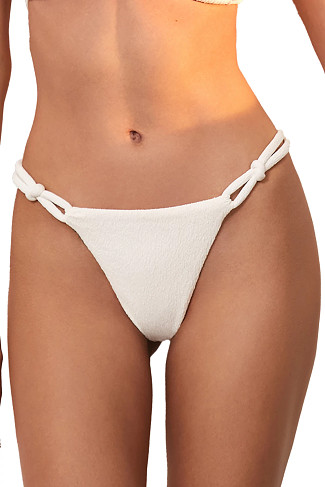 WHITE Edie Brazilian Bikini Bottom