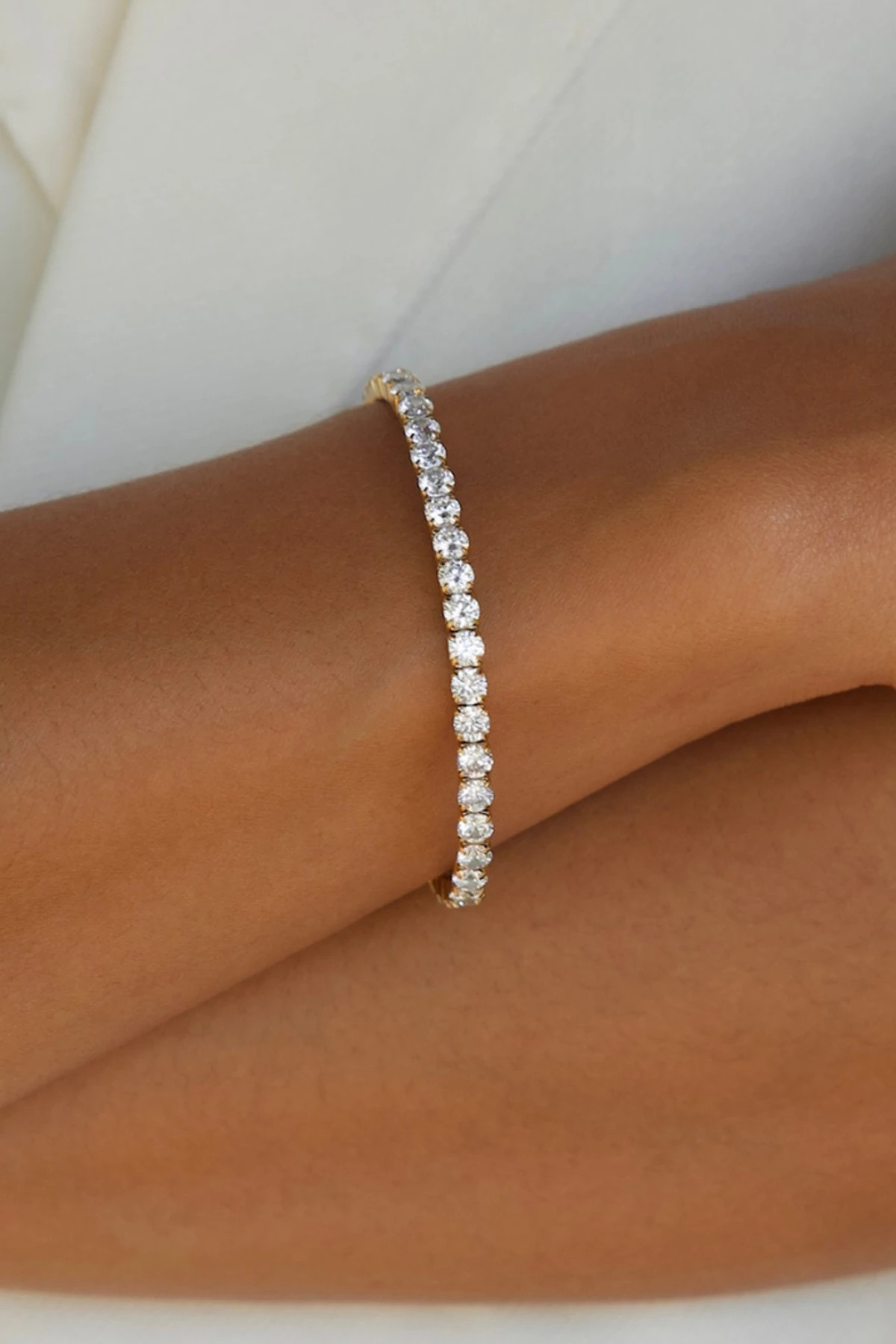 GOLD Ezra Tennis Bracelet image number 2