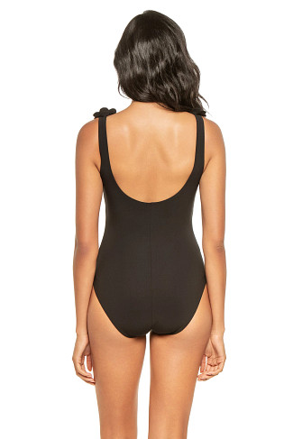 BLACK Juliet Round Neck Floral One Piece