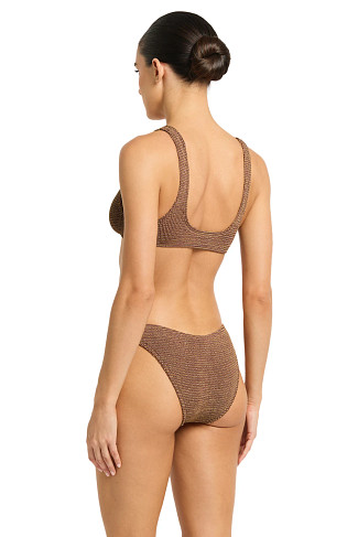 COCOA BUTTER LUREX Scout Bralette Bikini Top