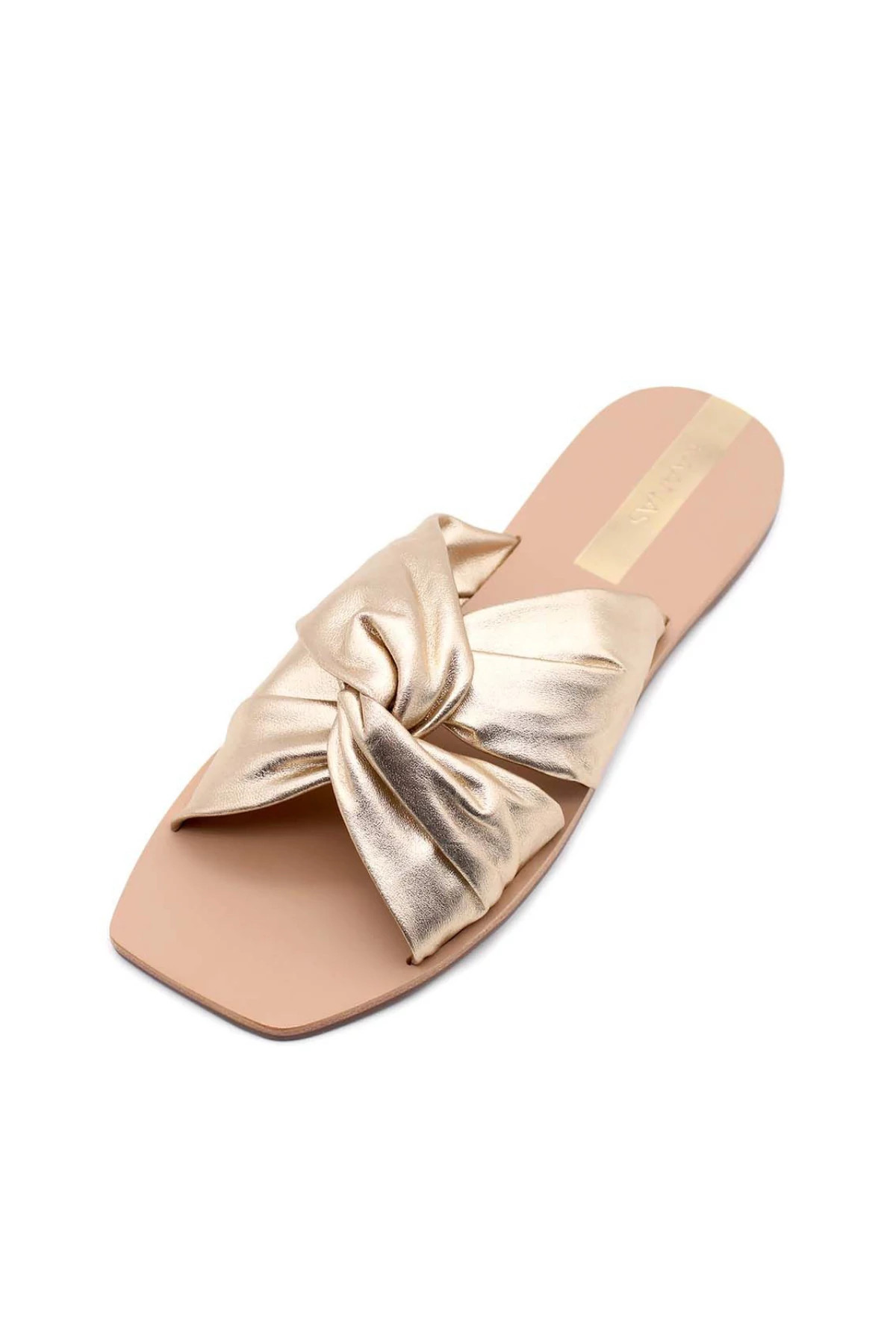 GOLD Belem Crossover Knot Sandals image number 3