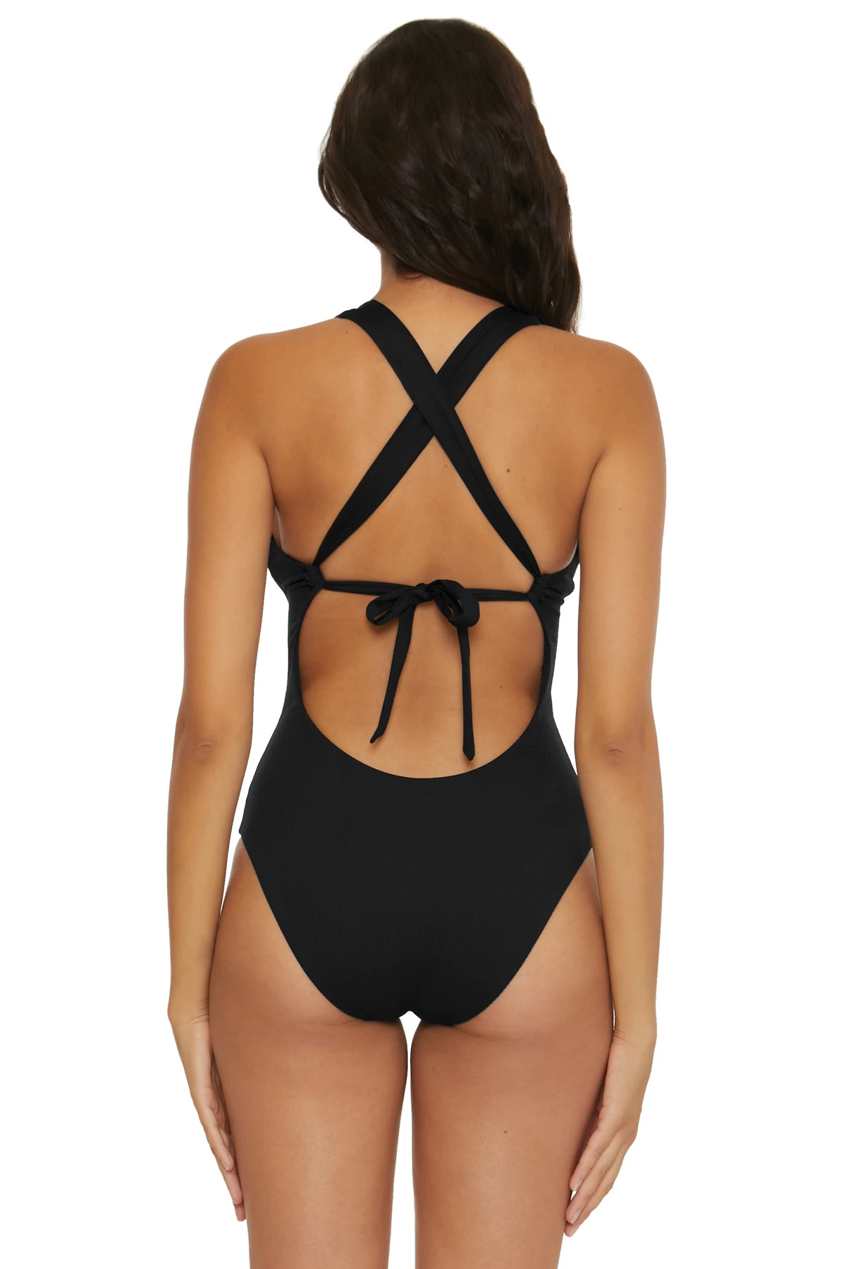 BLACK Gia Plunge One Piece Swimsuit image number 2