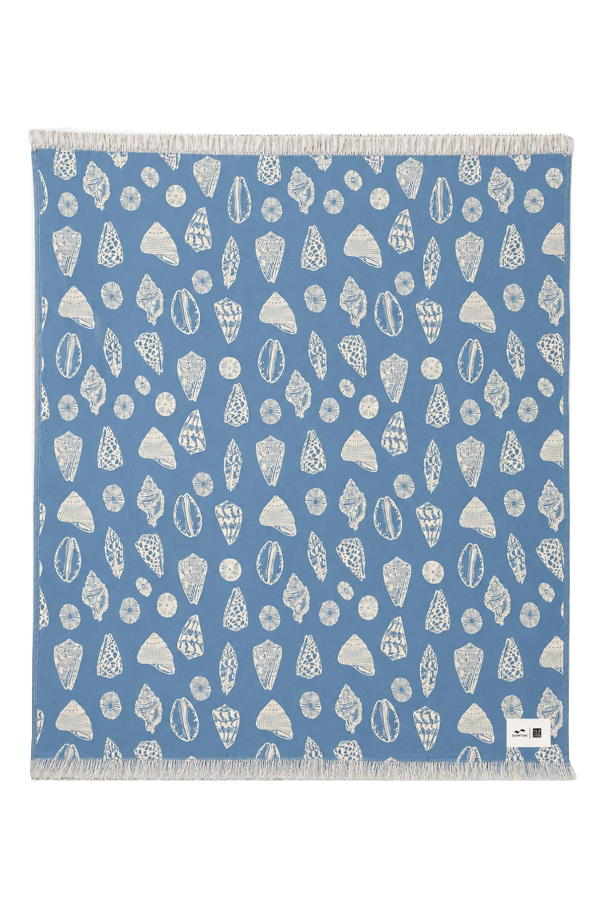 SALT WATER Shell Print Reversible Beach Blanket image number 1