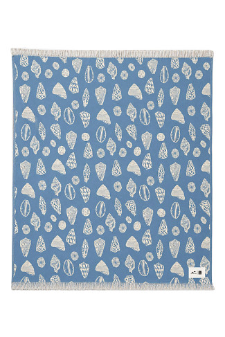 SALT WATER Shell Print Reversible Beach Blanket