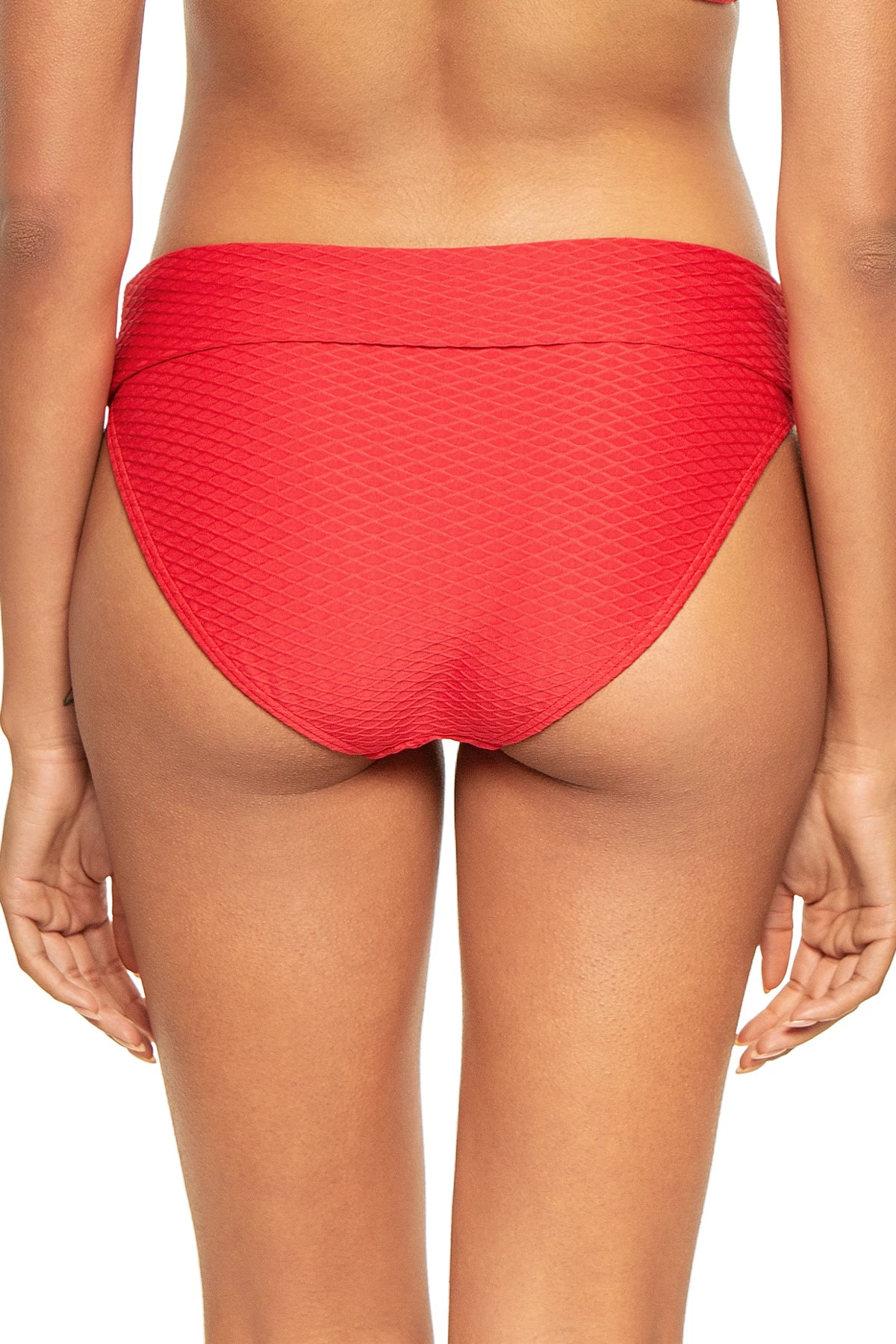 LIPSTICK Sydney Textured Foldover Bikini Bottom image number 2