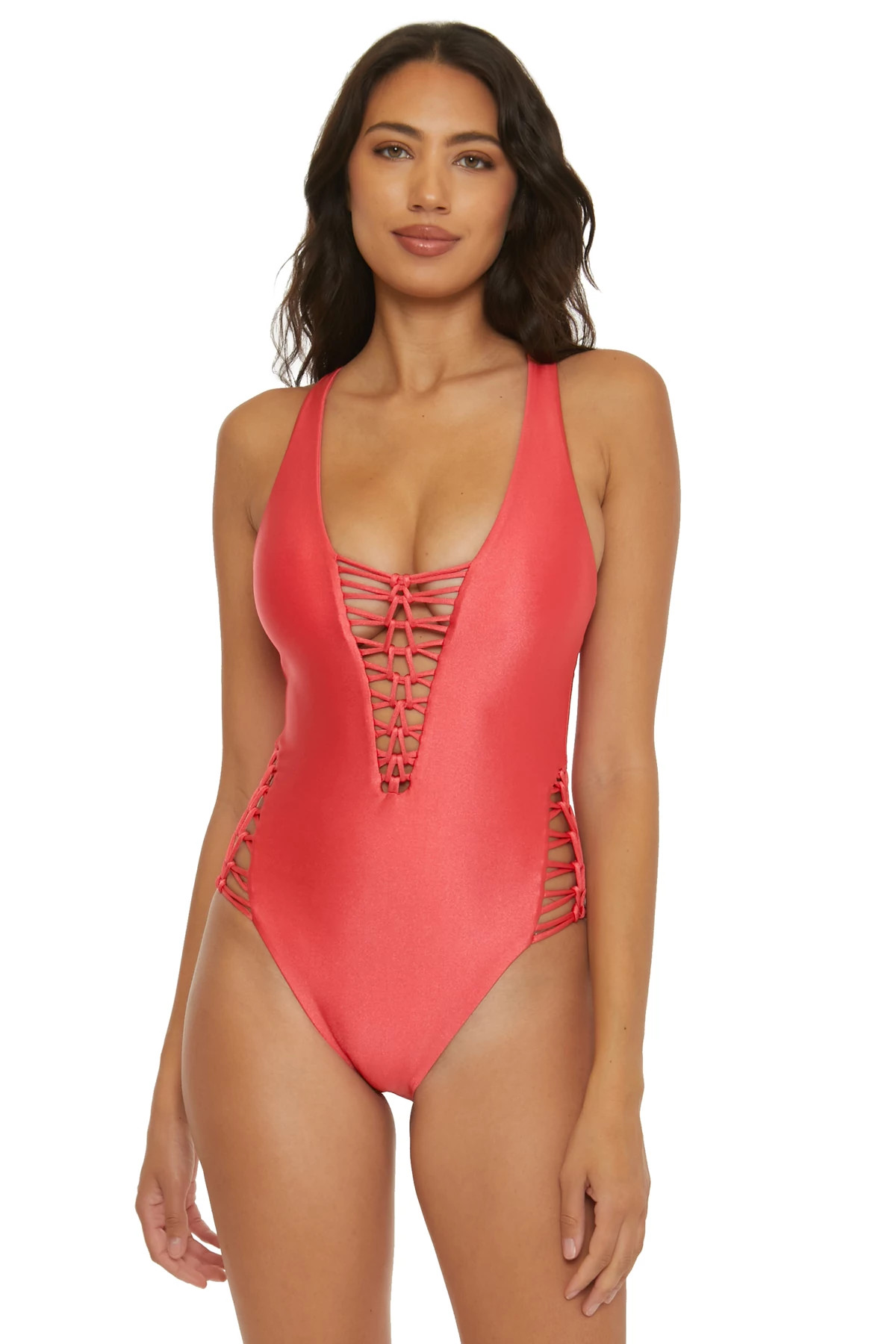 PAPRIKA Ivanna Plunge One Piece Swimsuit image number 1
