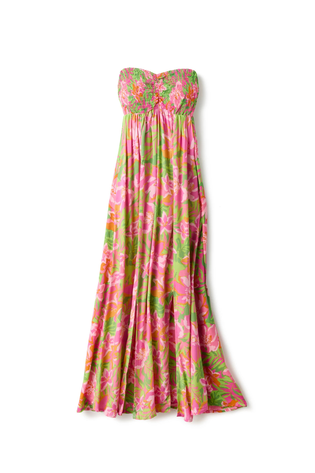 HONDURAS PINK Emilia Strapless Maxi Dress image number 3