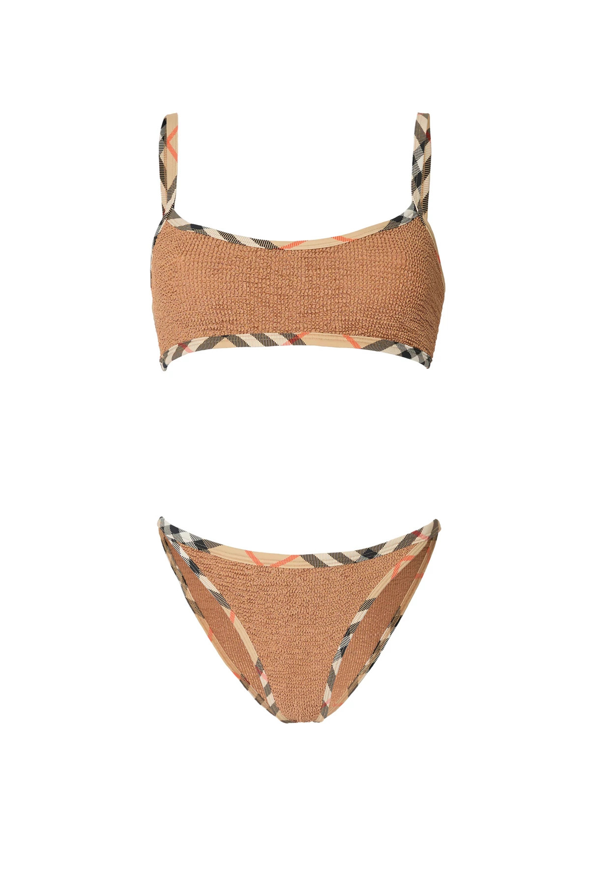 METALLIC COCOA Tyler Crinkle Bikini Set image number 3