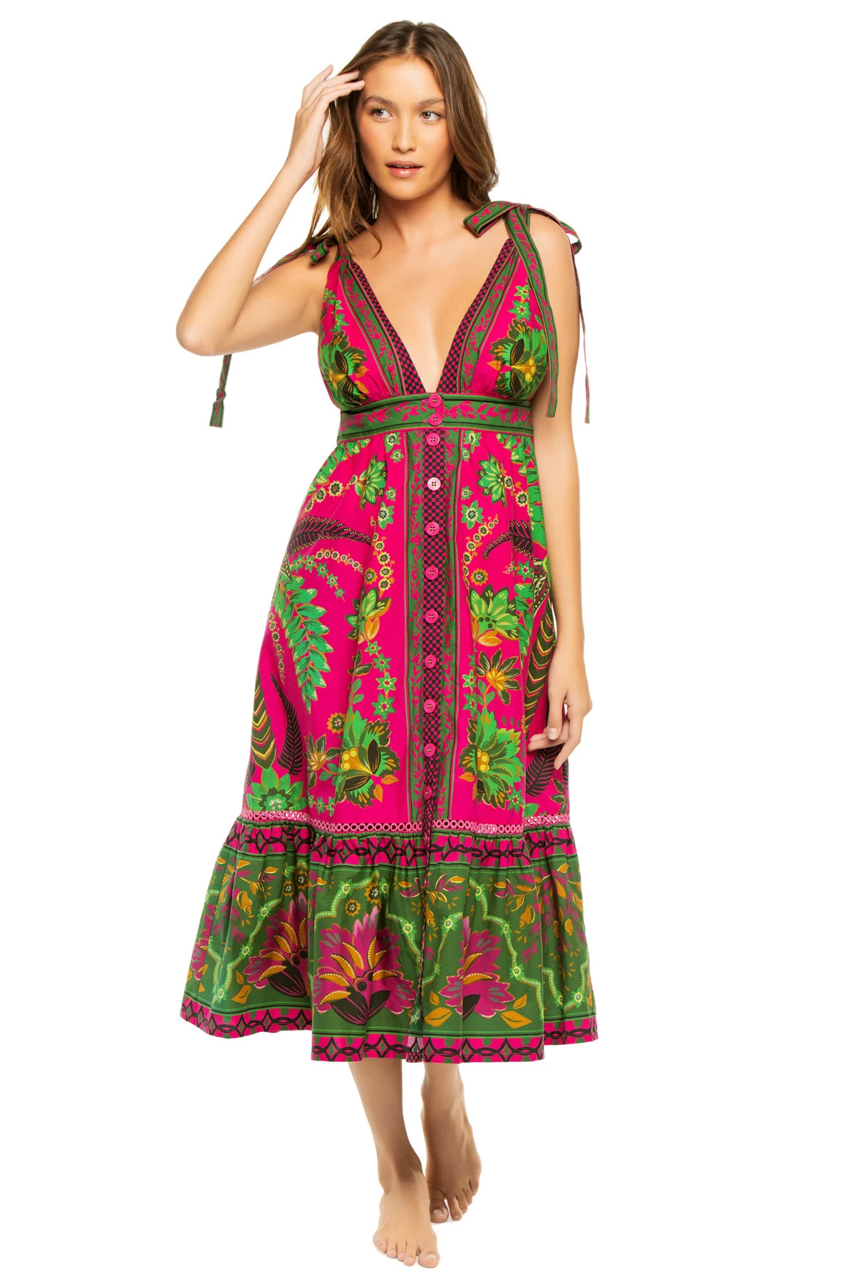 ANA TAPESTRY PINK Ana Tapestry Midi Dress image number 1