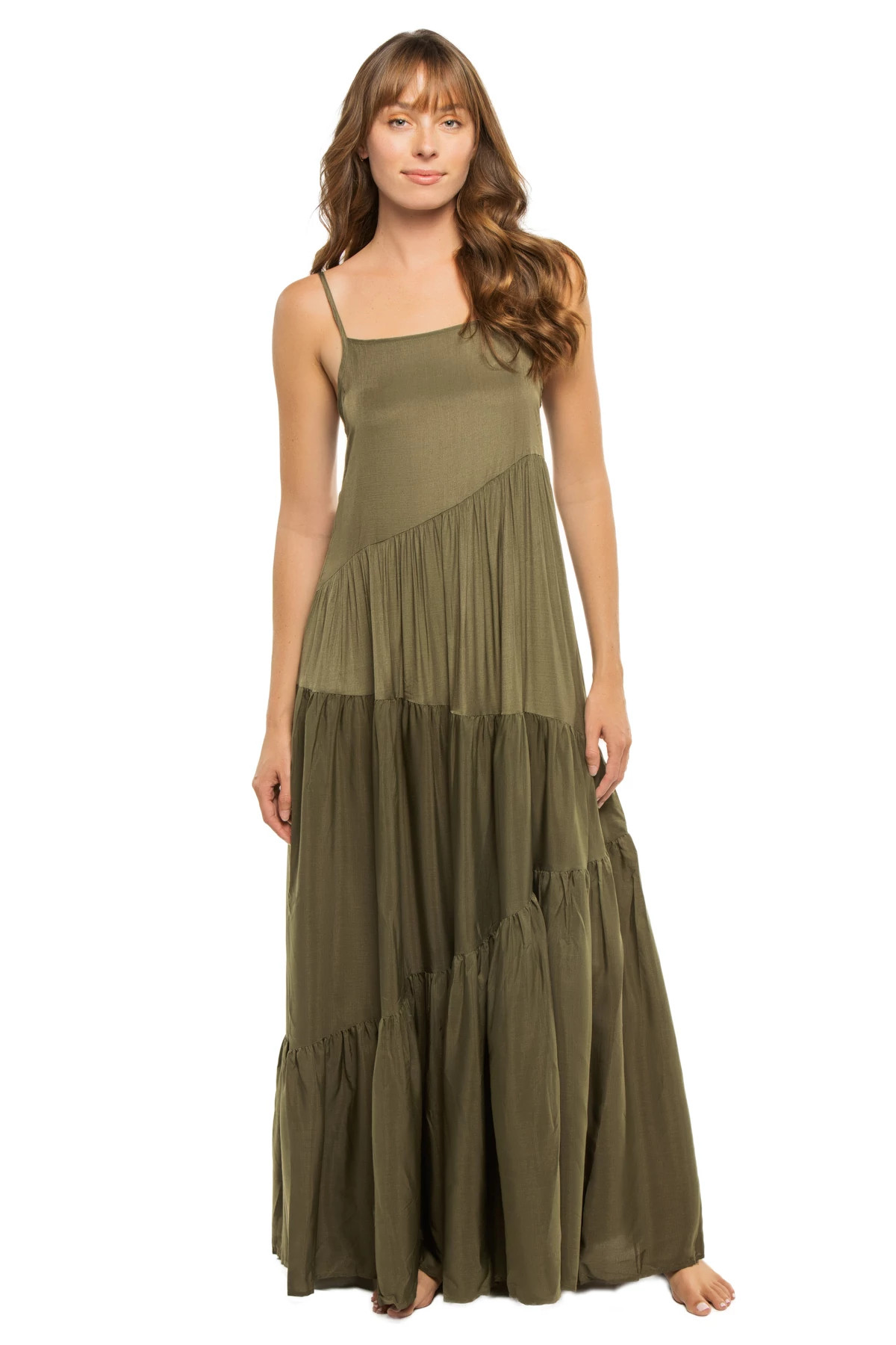 ARMY GREEN Jenna Maxi Dress image number 1