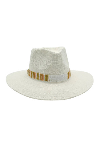 WHITE Kaylee Panama Hat