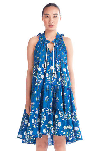 INDIRA BLUE Sofia Short Dress