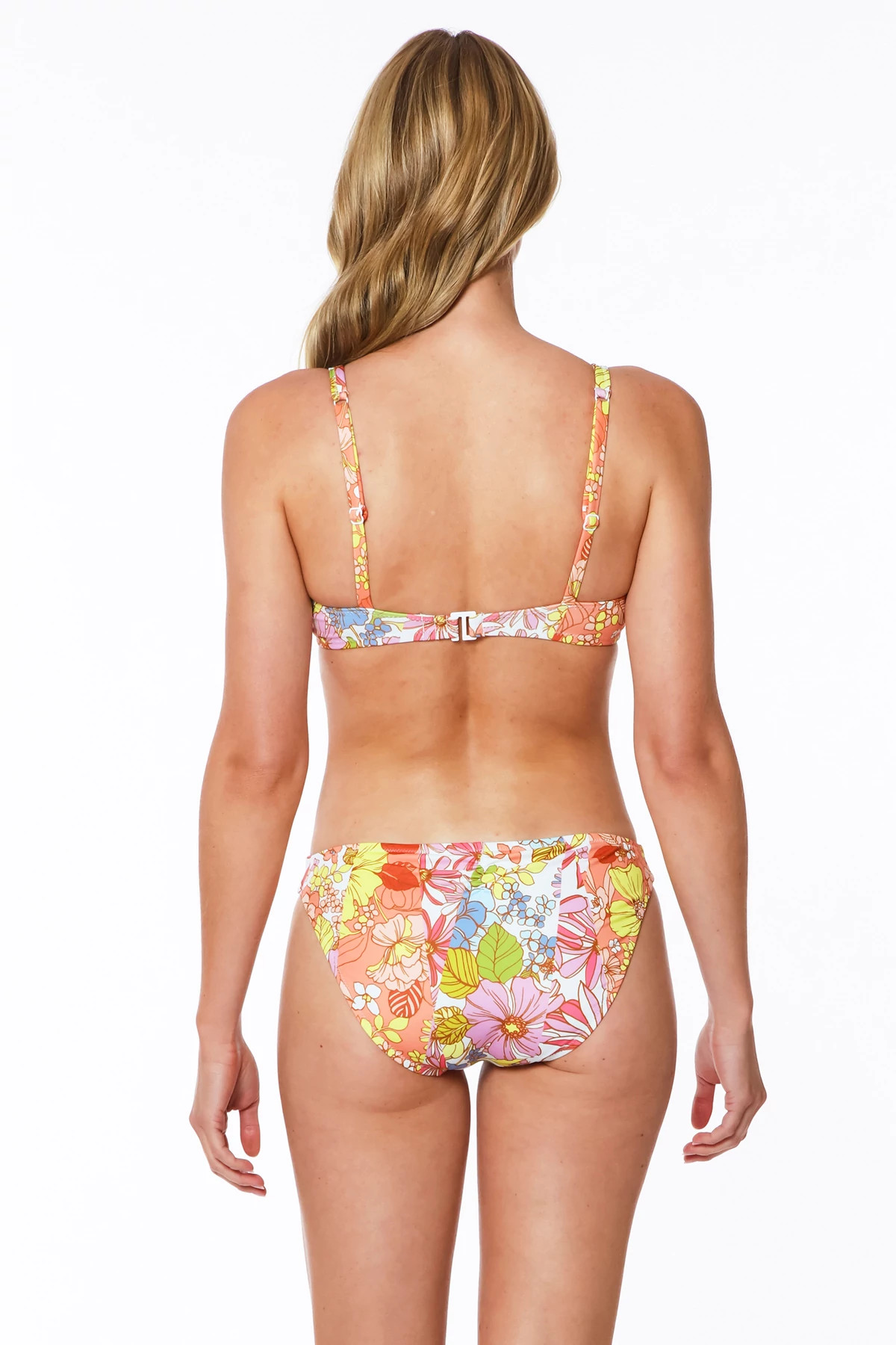 MULTI Floral Banded Triangle Bikini Top image number 2