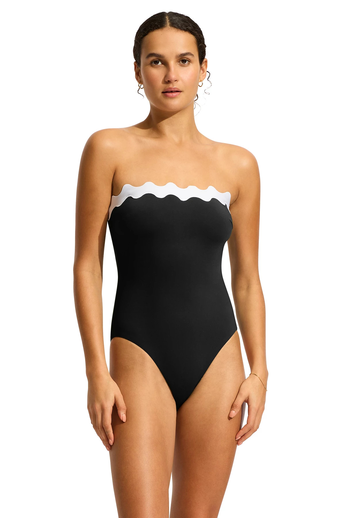 BLACK Gia Bandeau One Piece Swimsuit image number 3