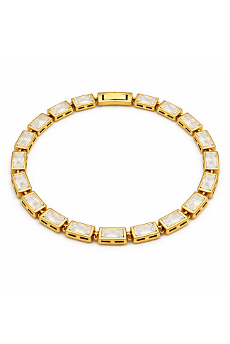 GOLD Monroe Cubic Zirconia Tennis Bracelet